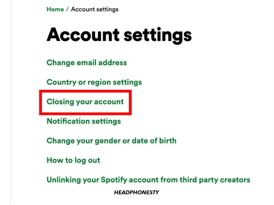 'Closing your account' in Account Settings.