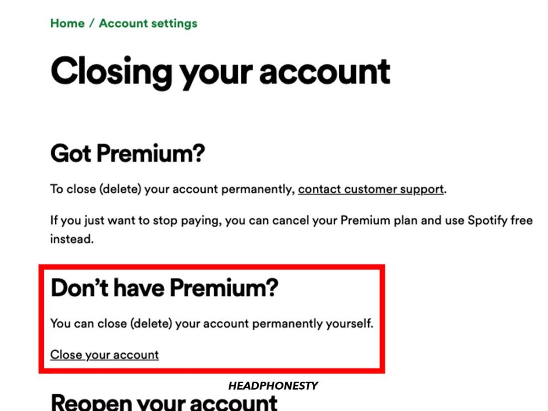 'Close your account' in Account Settings.