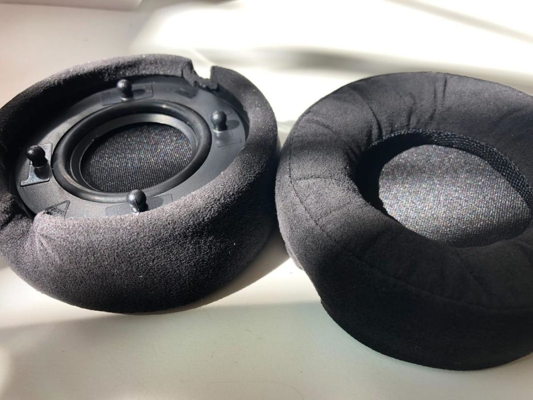 The ear pads are plush and comfortable.