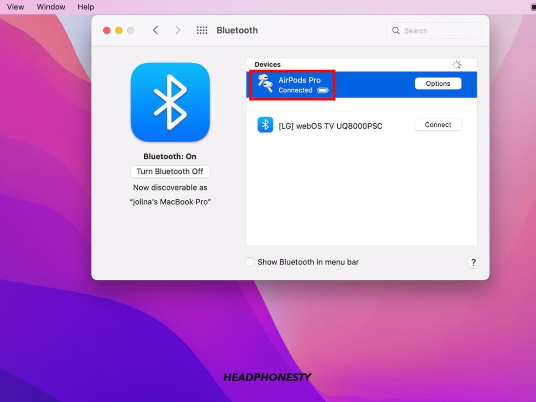 Switching AirPods connection to Mac