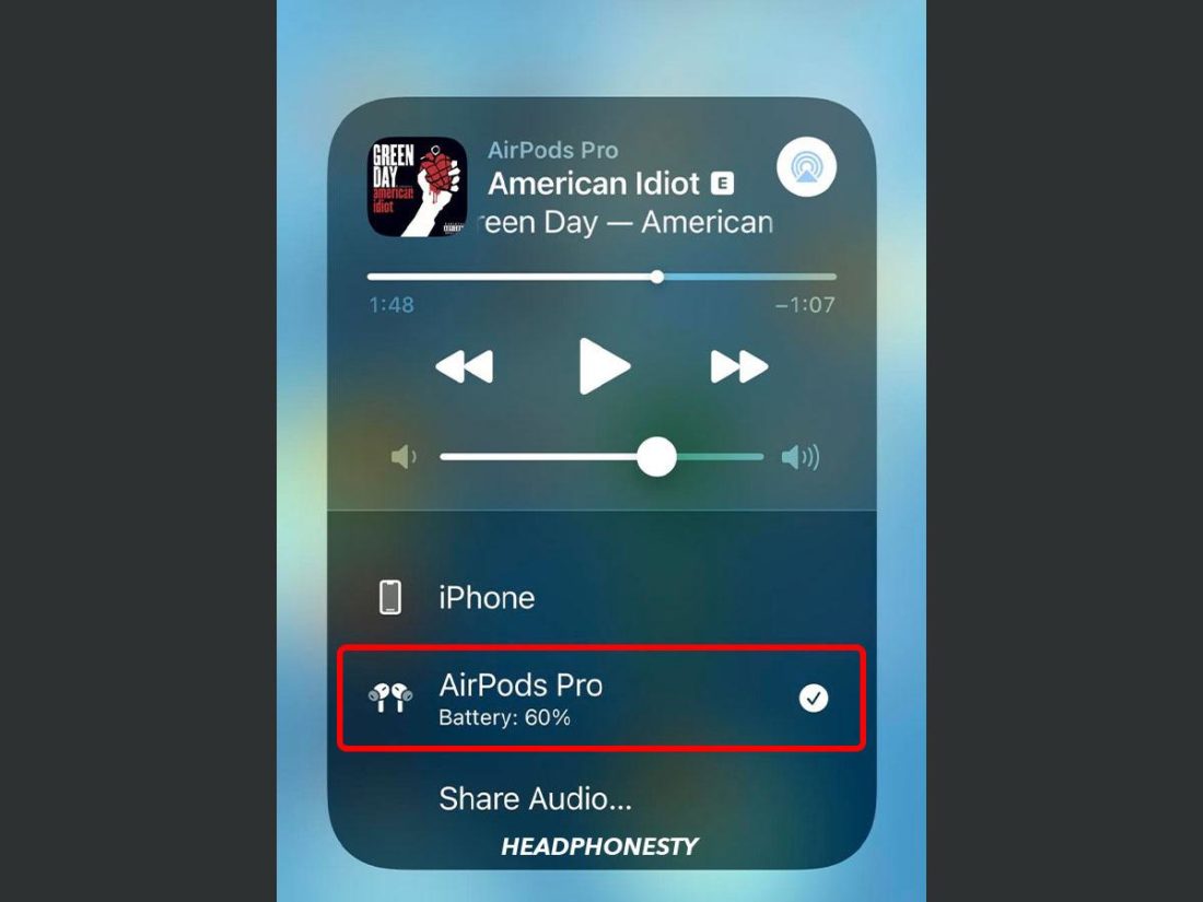 Select your AirPods from the list of previously paired devices.