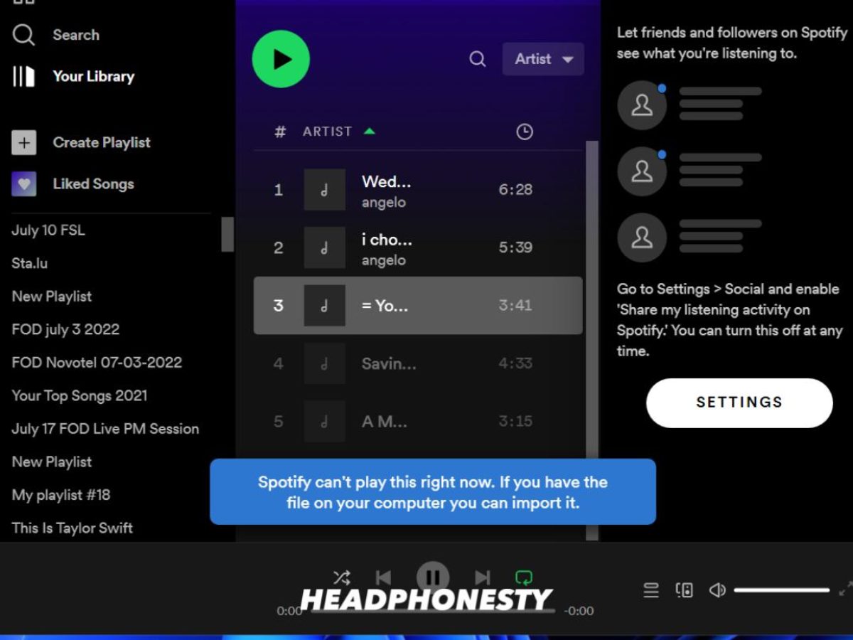 Wow oversættelse gøre det muligt for Spotify Can't Play This Right Now" Error Message: How to Fix It -  Headphonesty