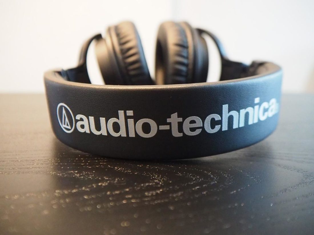 The headband is sufficiently-cushioned, with Audio-Technica's logo printed on top.