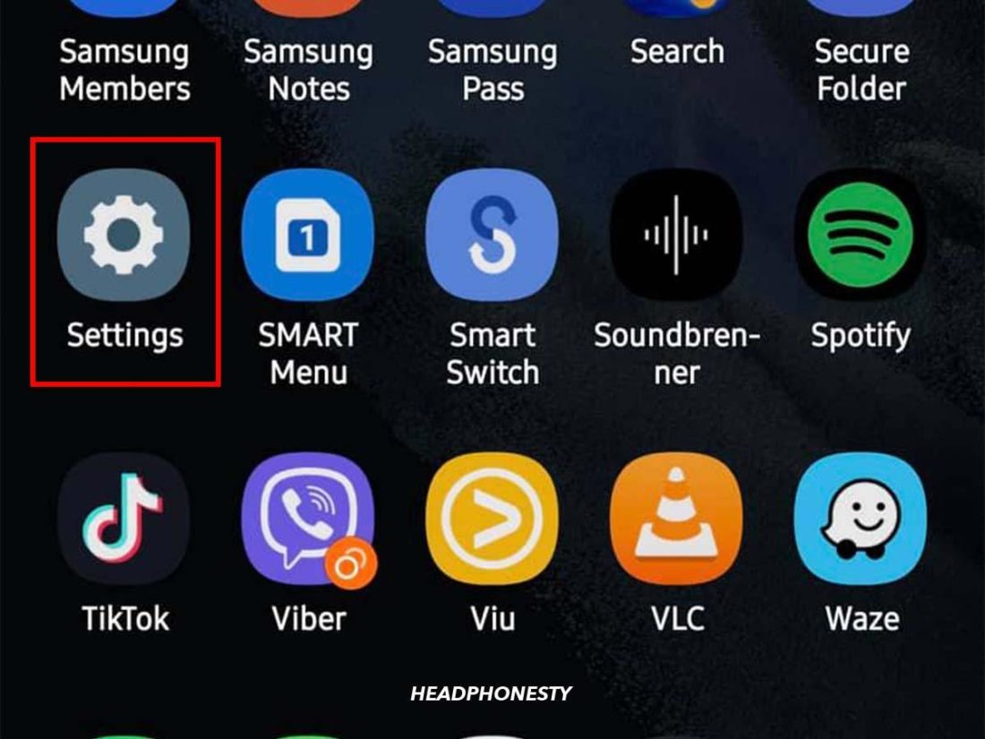 Click on Android Settings icon.
