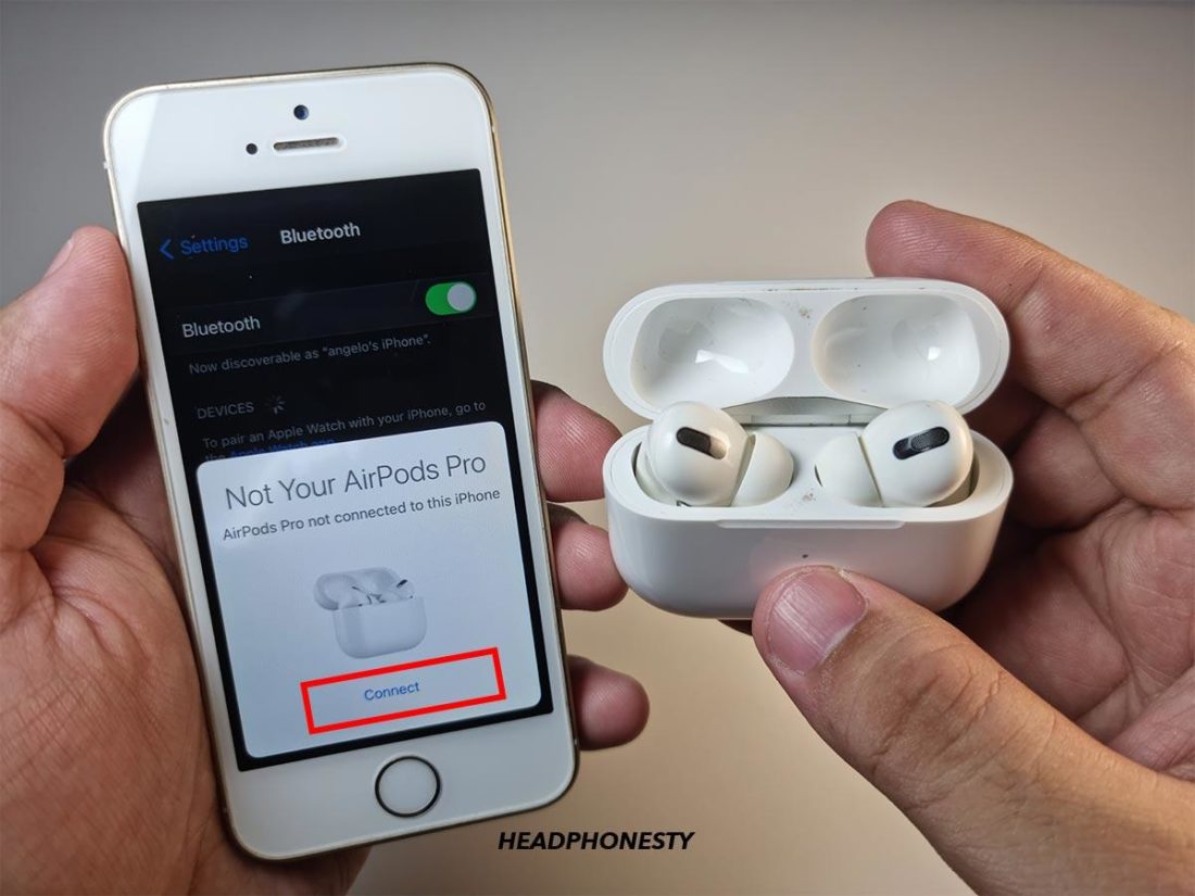 To reconnect your AirPods/AirPods Pro, bring them next to your iOS device and simply follow the instructions that pop up on screen.