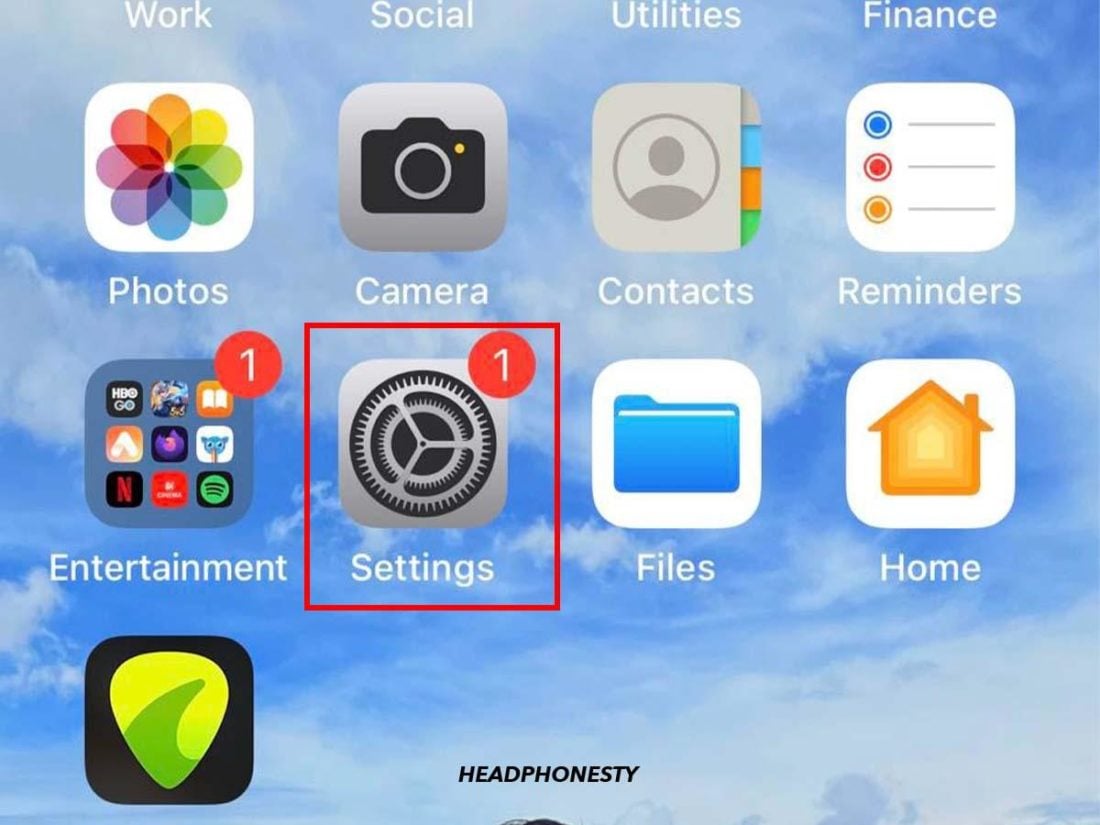 The Settings Icon of Your Iphone