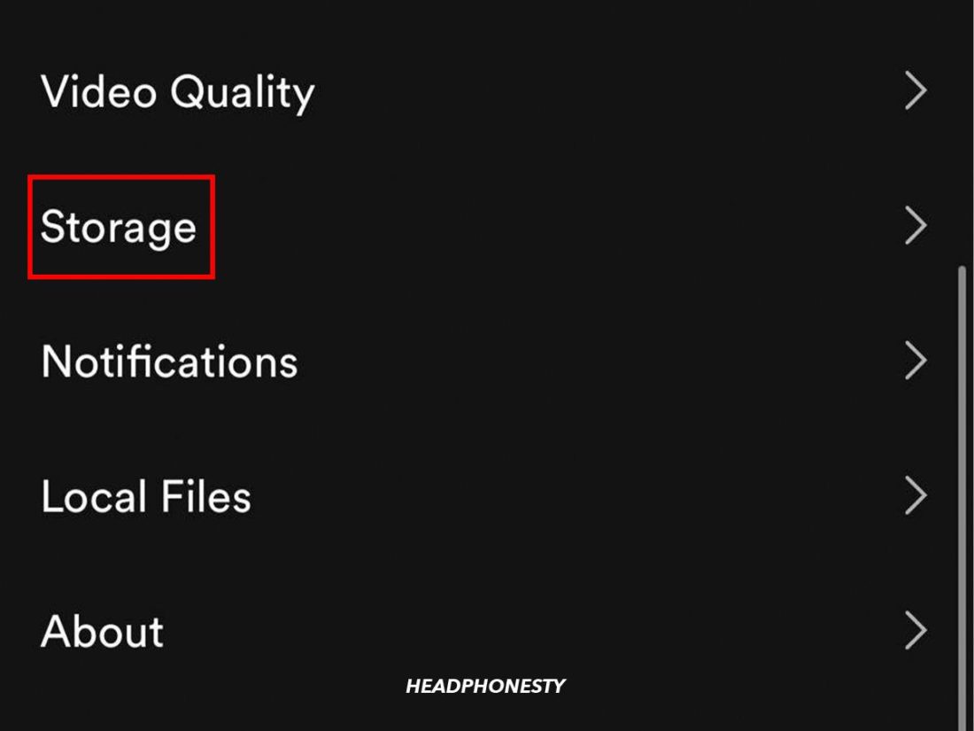 Go to 'Storage' under Settings.