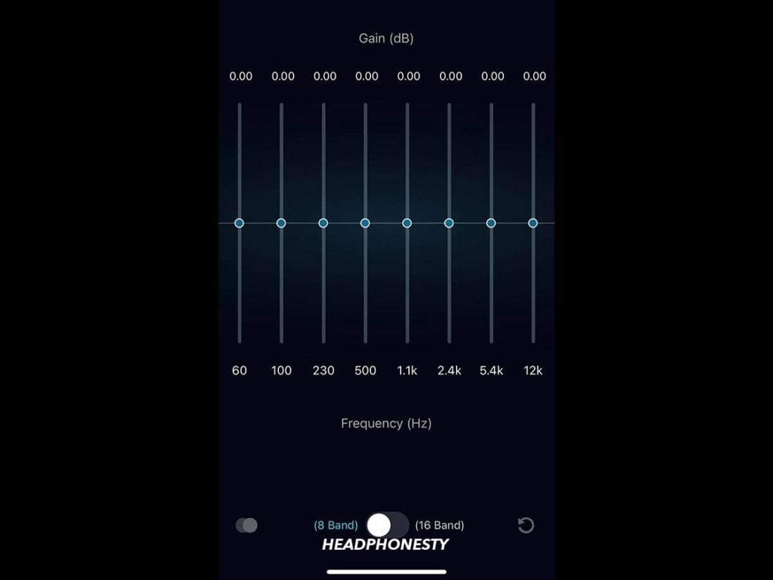 How to manipulate the equalizer settings of iphone using the Boom App