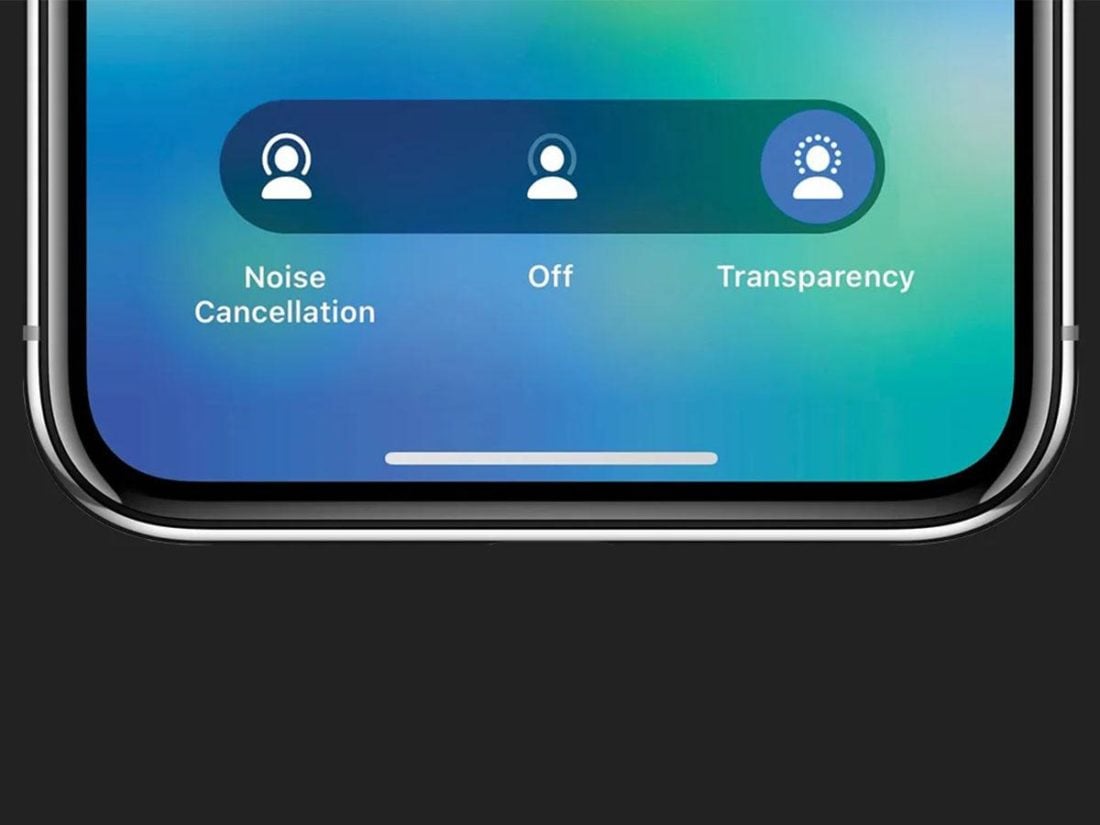 Noise control modes on iOS. Source: https://www.iphonelife.com/content/airpods-pro-controls-how-to-use-noise-cancellation-transparency-mode