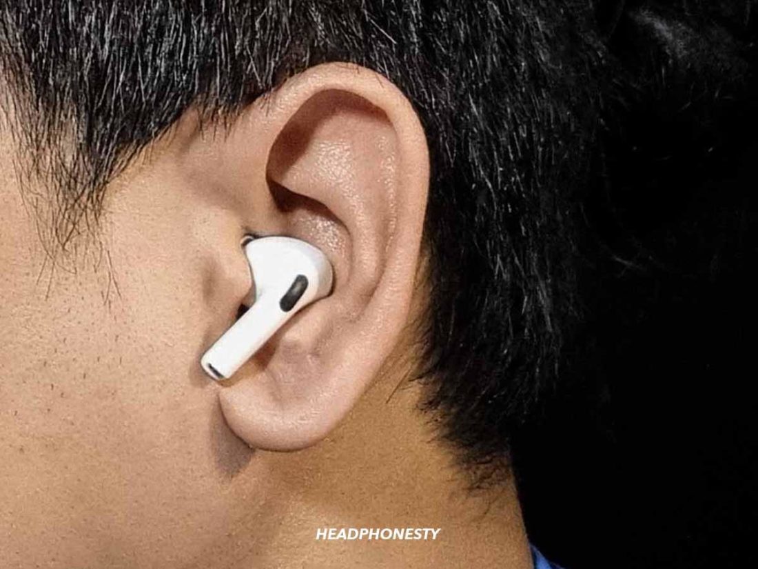 Wearing AirPods Pro