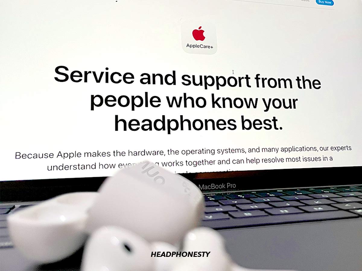 AppleCare+ Support Page for AirPods