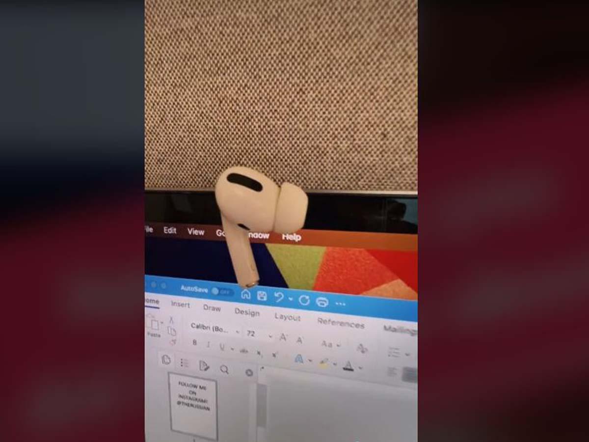 Myth 3: Macbook magnet to charge AirPods. (From: Tiktok/@therussianoninstagram)
