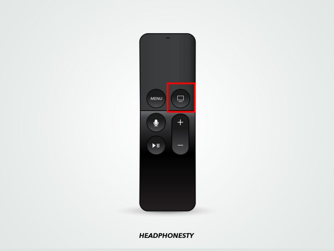 Using the remote to go to Apple TV's Home screen
