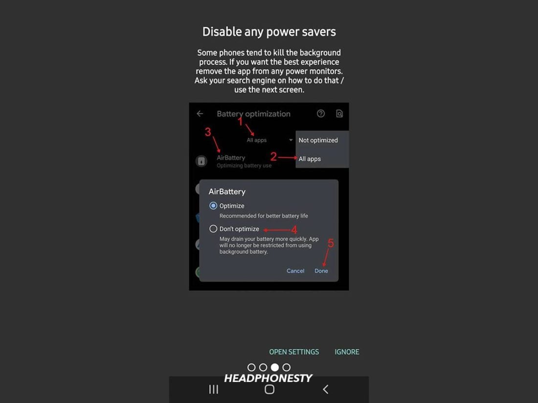 Disable any power savers