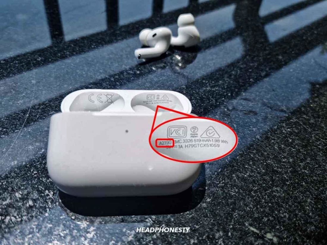 Airpods case model number