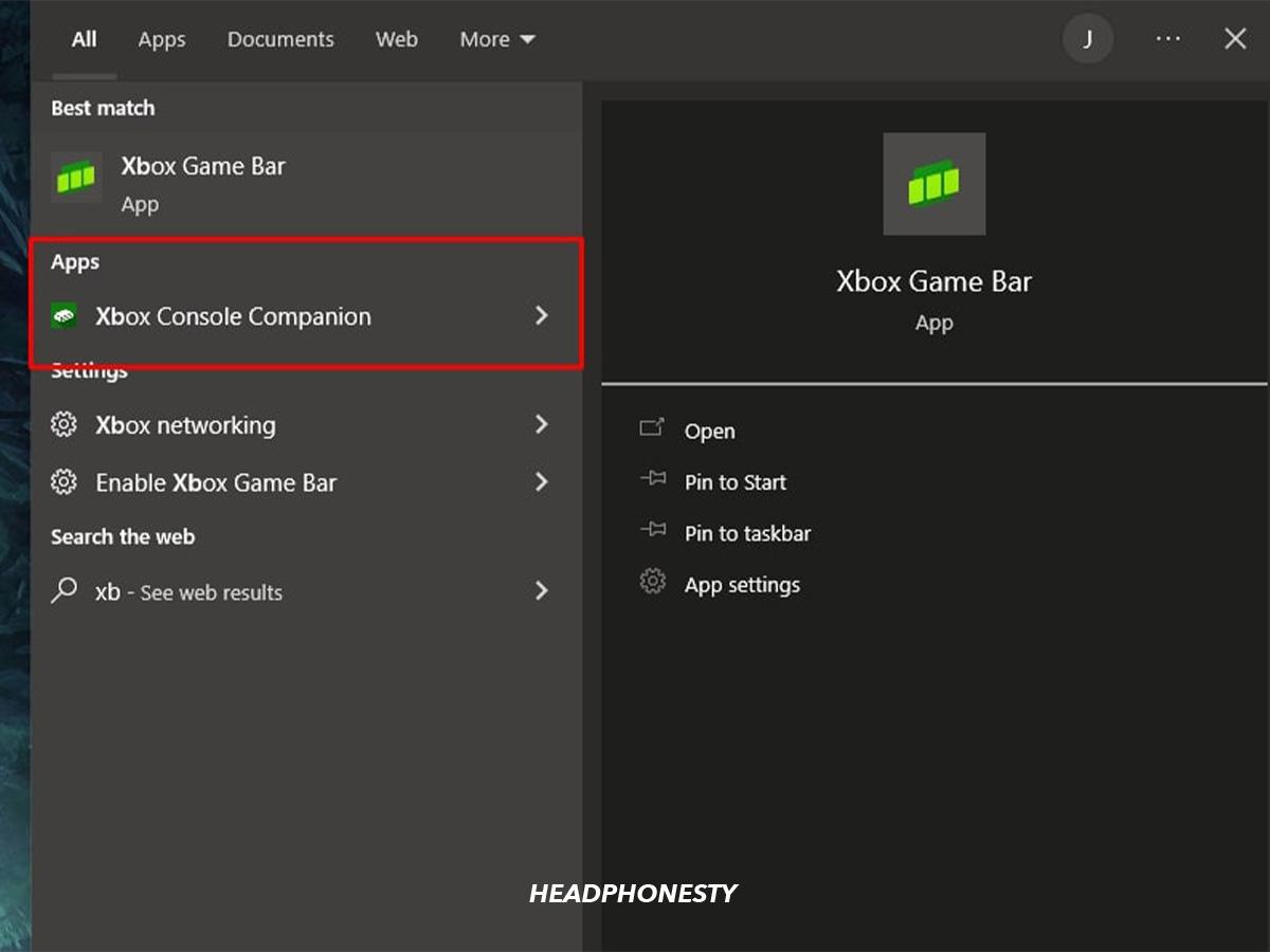 Open the Xbox Console Companion app on your PC.