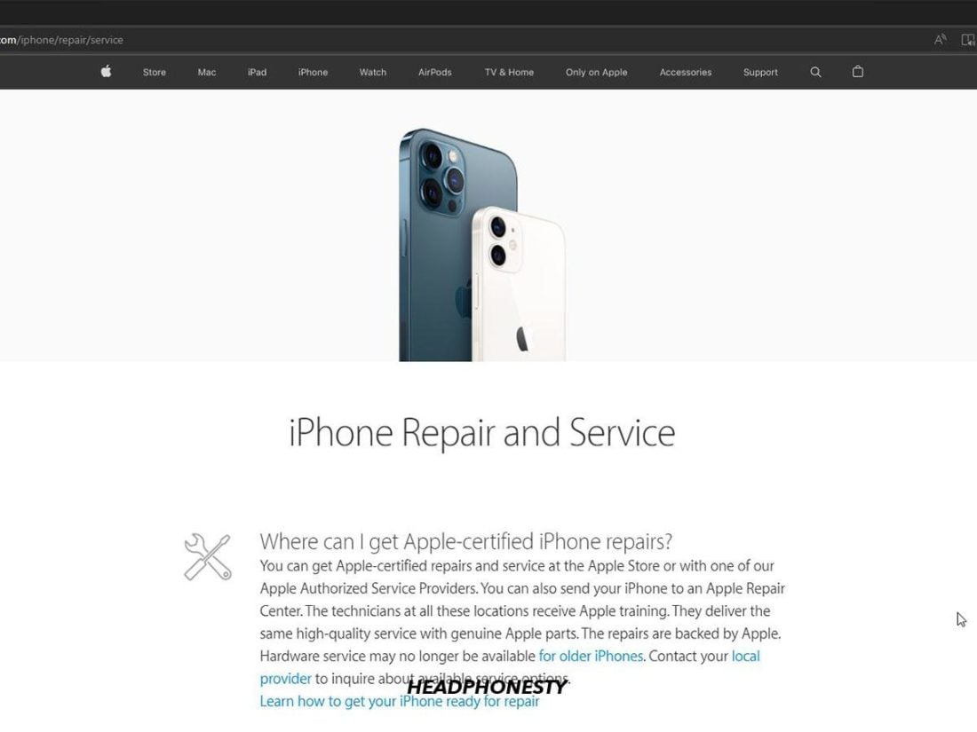 The iPhone Repair and Service Page