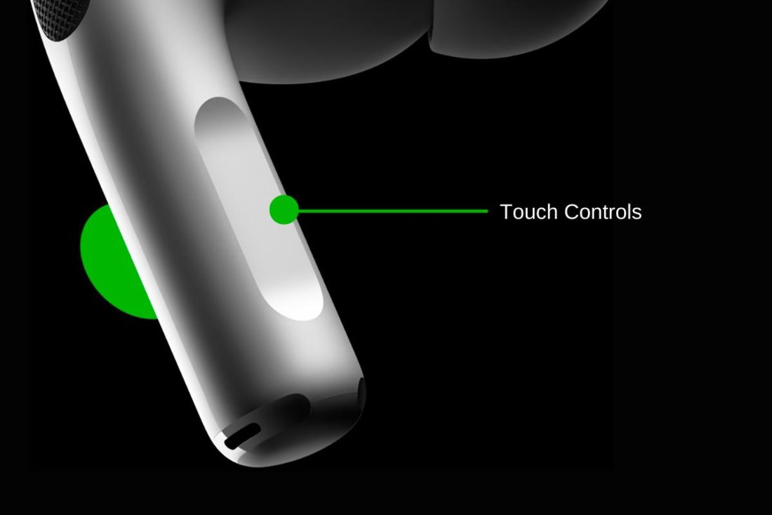 AirPods Pro 2 have touch controls for volume adjustment (From: Apple)