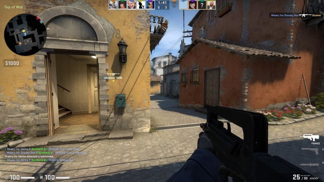 Testing the G Pro X on Inferno in CS:GO.