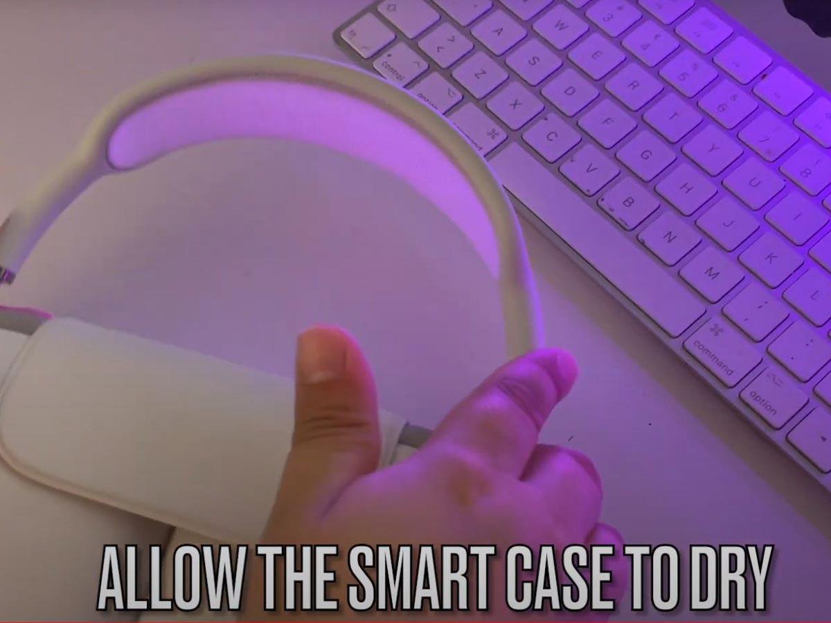 Make sure all parts are dry before using the AirPods Max again (From: Youtube/ Jenny Tech & More)