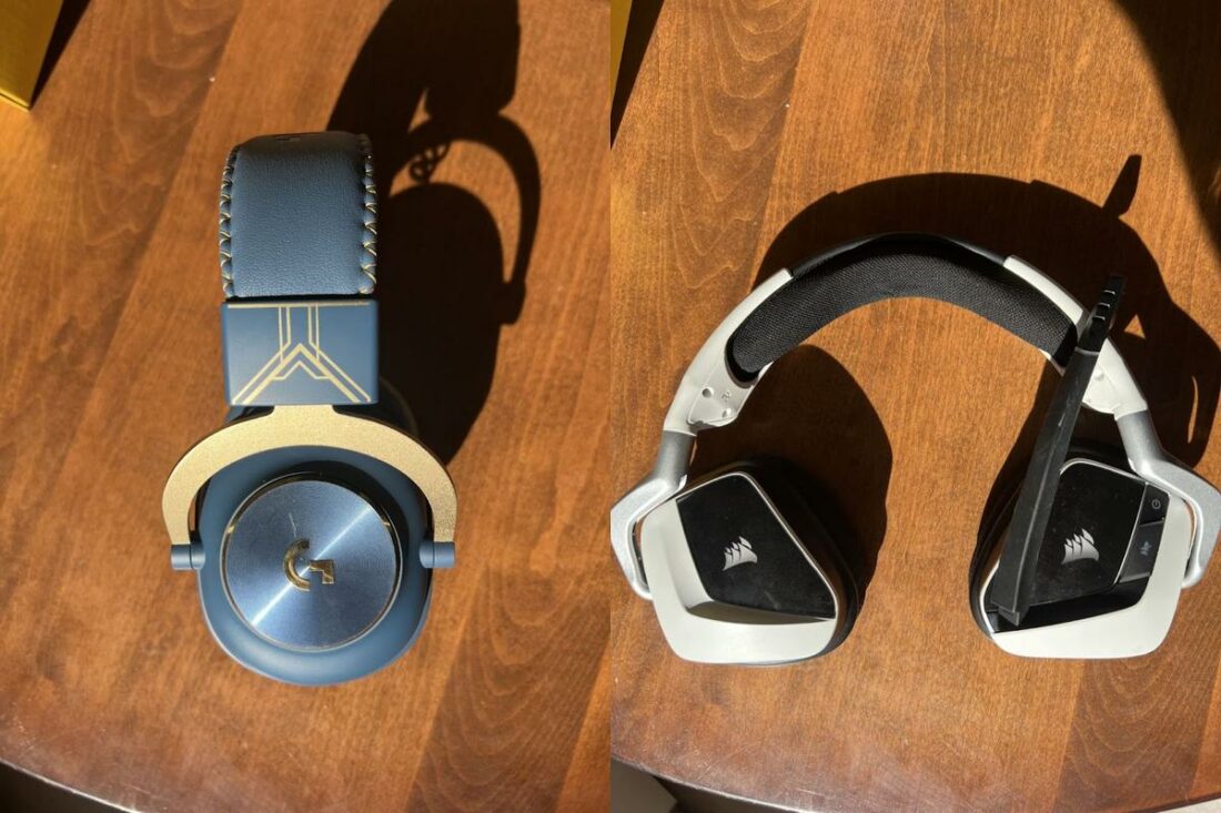 G Pro X standard headphone design compared to the Void RGB unconventional design.