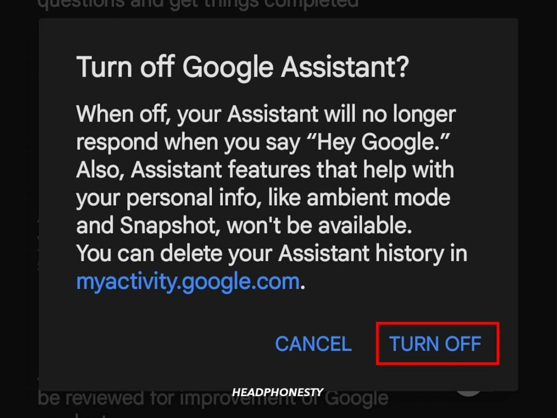 Turn off Google Assistant?