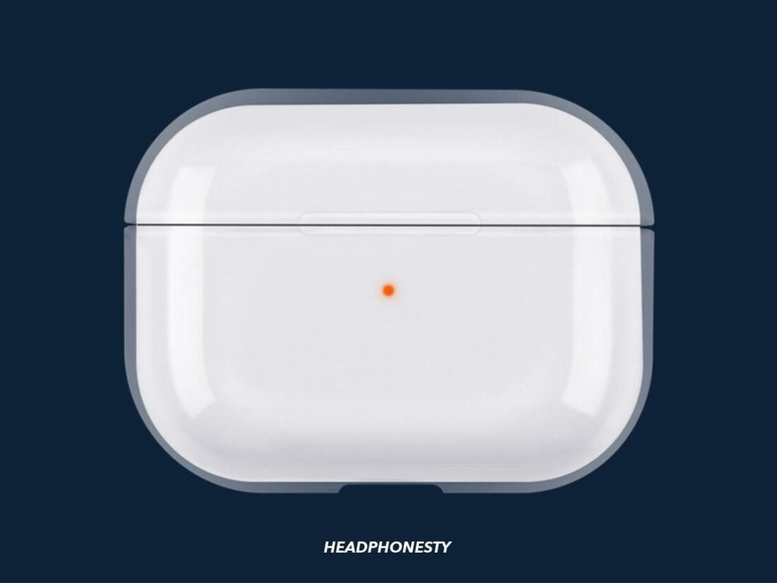 AirPods showing Static amber or orange light