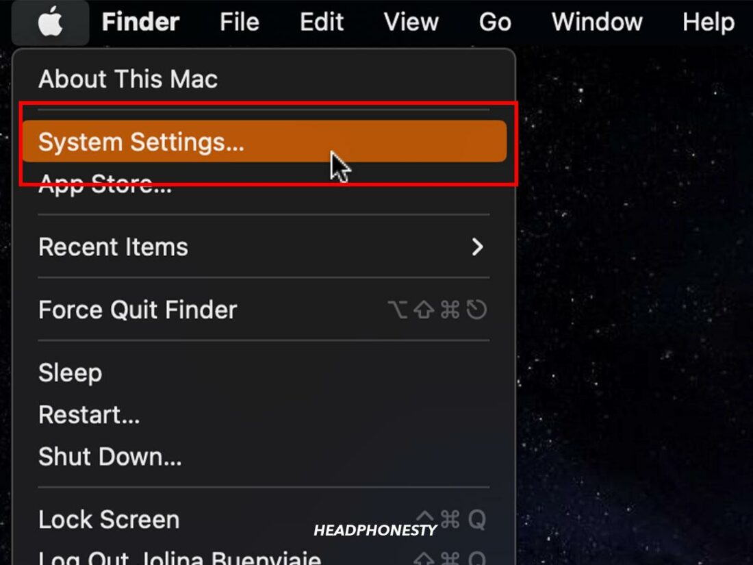 Accessing Mac System Settings