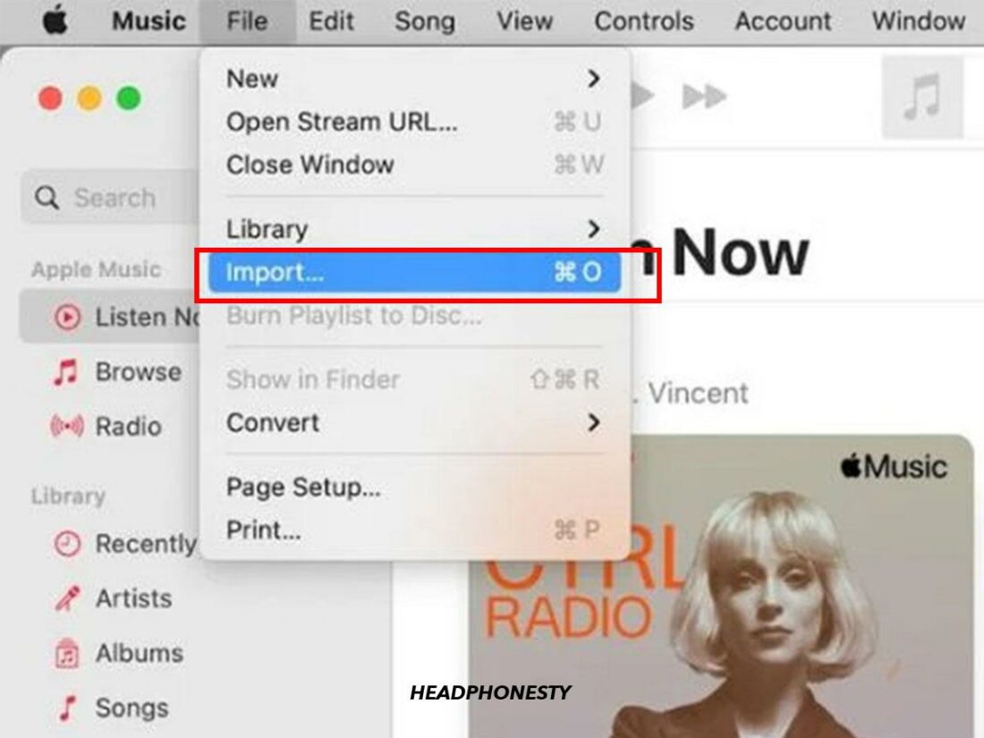 Importing local files on Apple Music