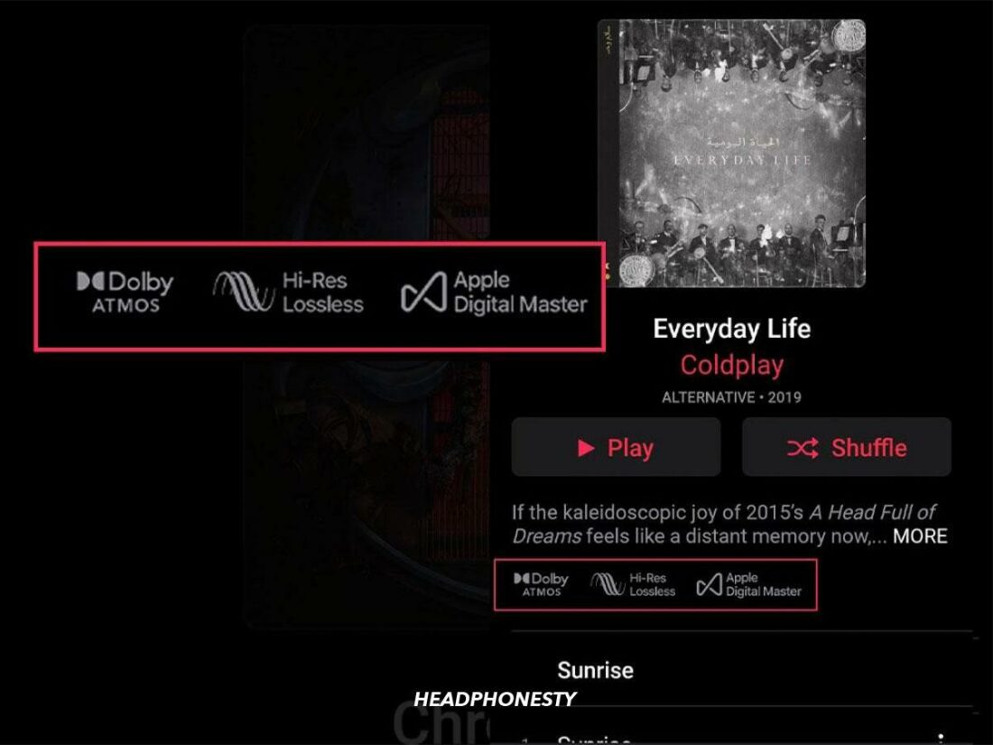 Coldplay’s Everyday Life in lossless audio