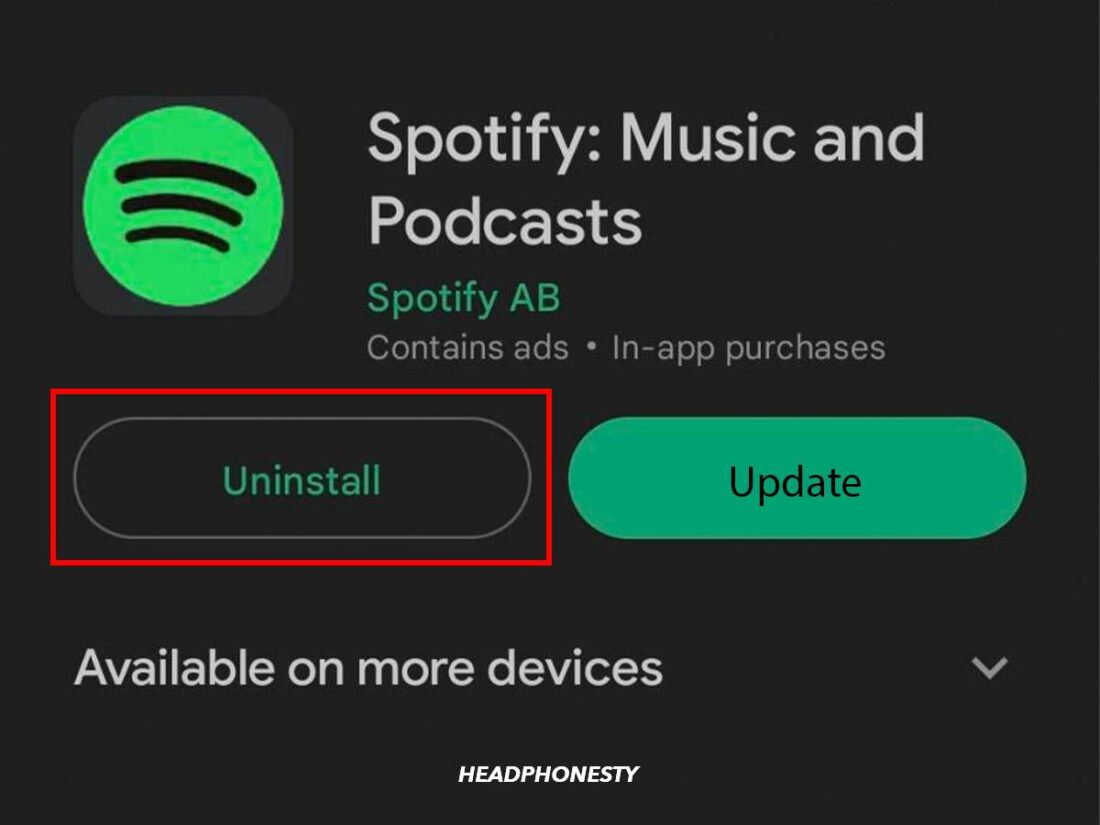 Uninstall Spotify