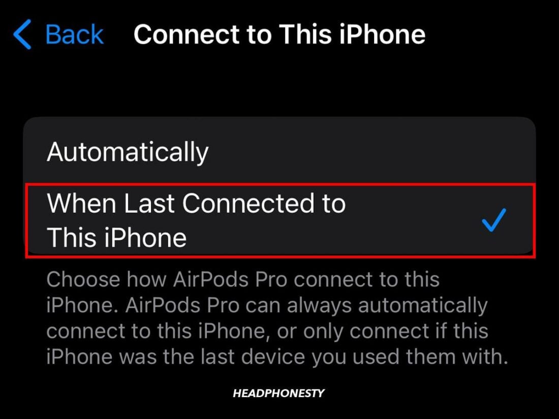 When Last Connected to This iPhone