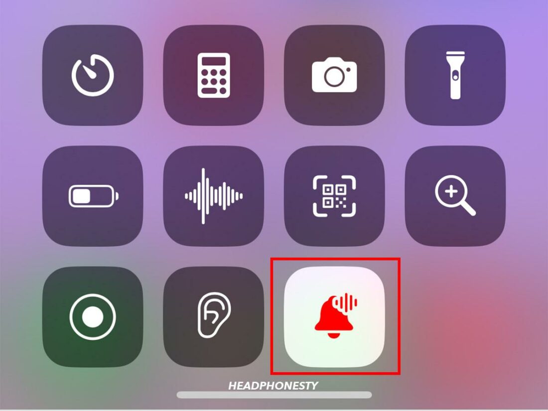 Announce notifications icon on Control Center