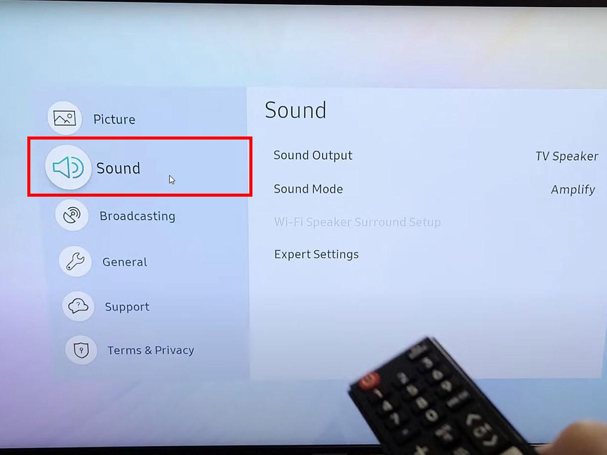 Smart TV sound settings (From: Youtube/WorldofTech)