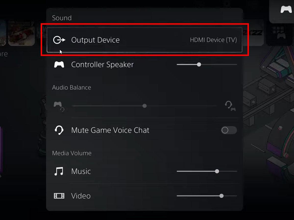 Output Device settings on PS5 (From: Youtube/Semi-Comprehensive Guide)