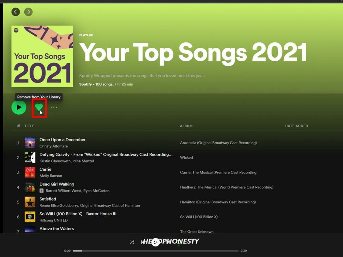 Saving the old Spotify Wrapped playlist into library