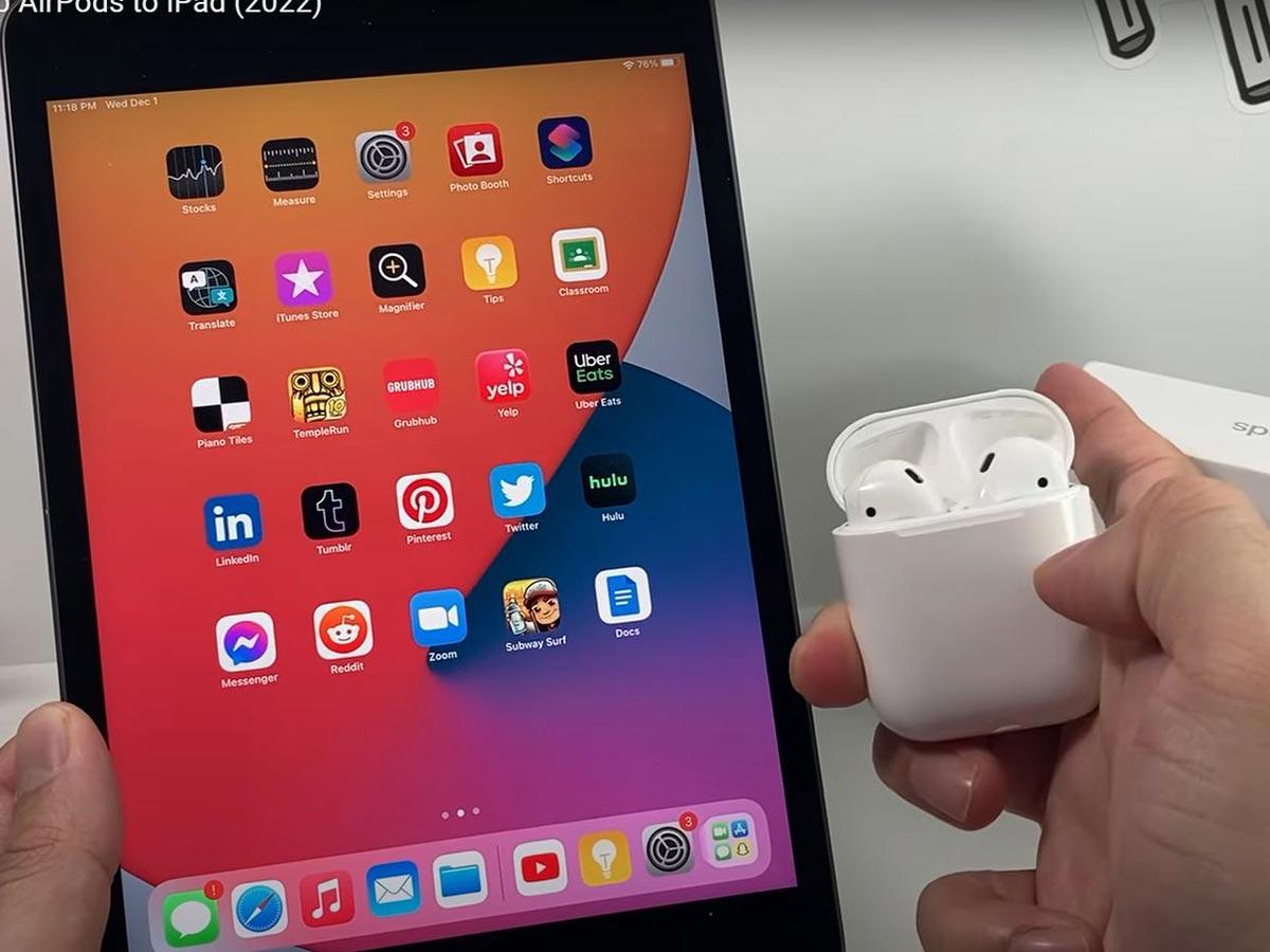 AirPods beside iPad (From: Youtube/Technomentary)