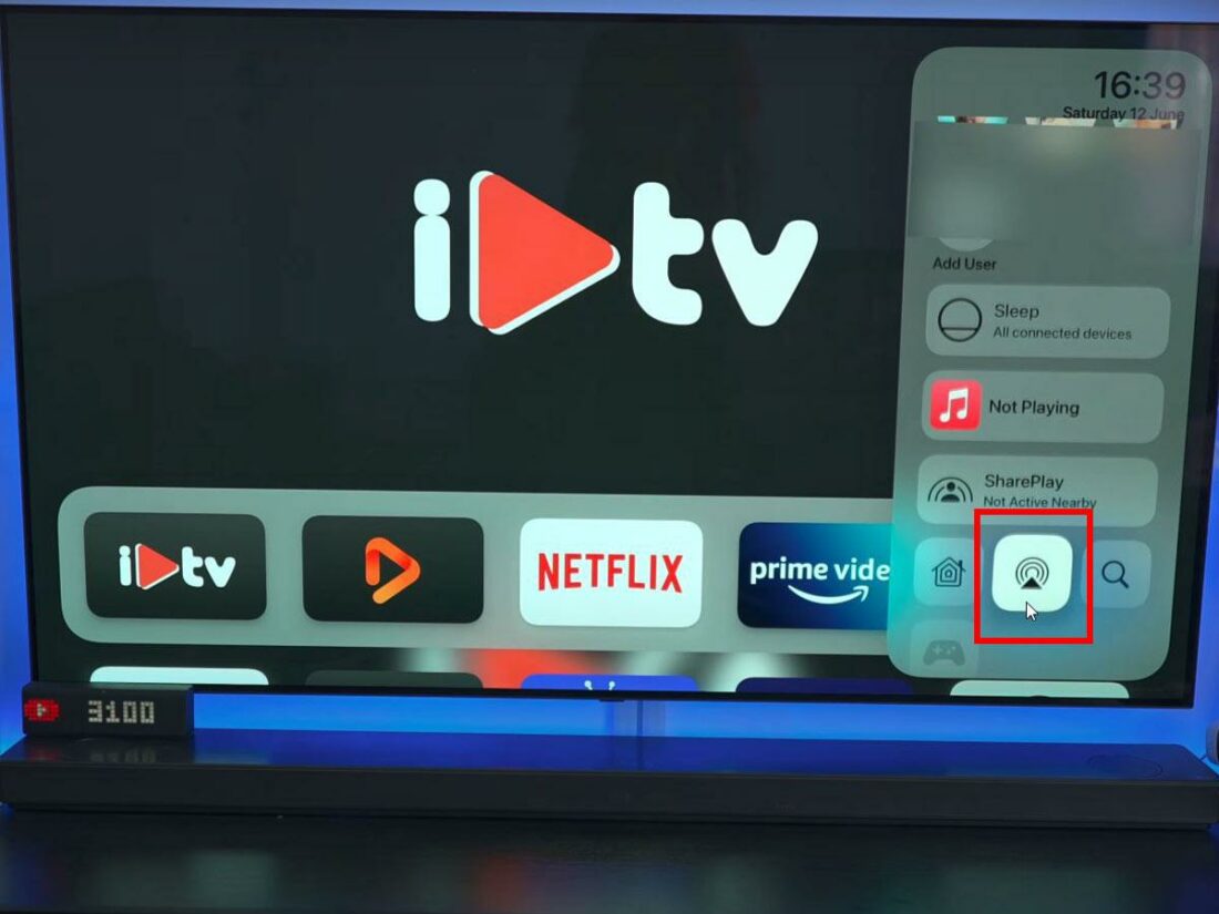 AirPlay icon on Apple TV (Youtube/MA Tech) https://www.youtube.com/watch?v=SPYdoFt3OrU