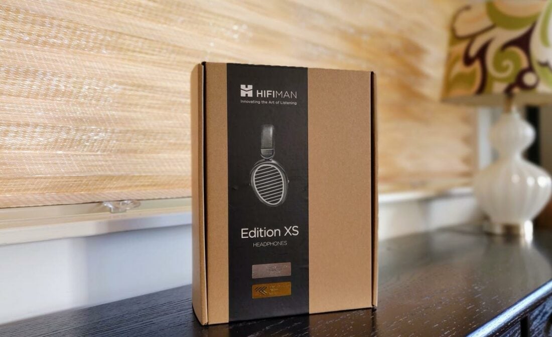 The XS arrive in a plain cardboard box adorned with a sticker, much like other newer HIFIMAN products.