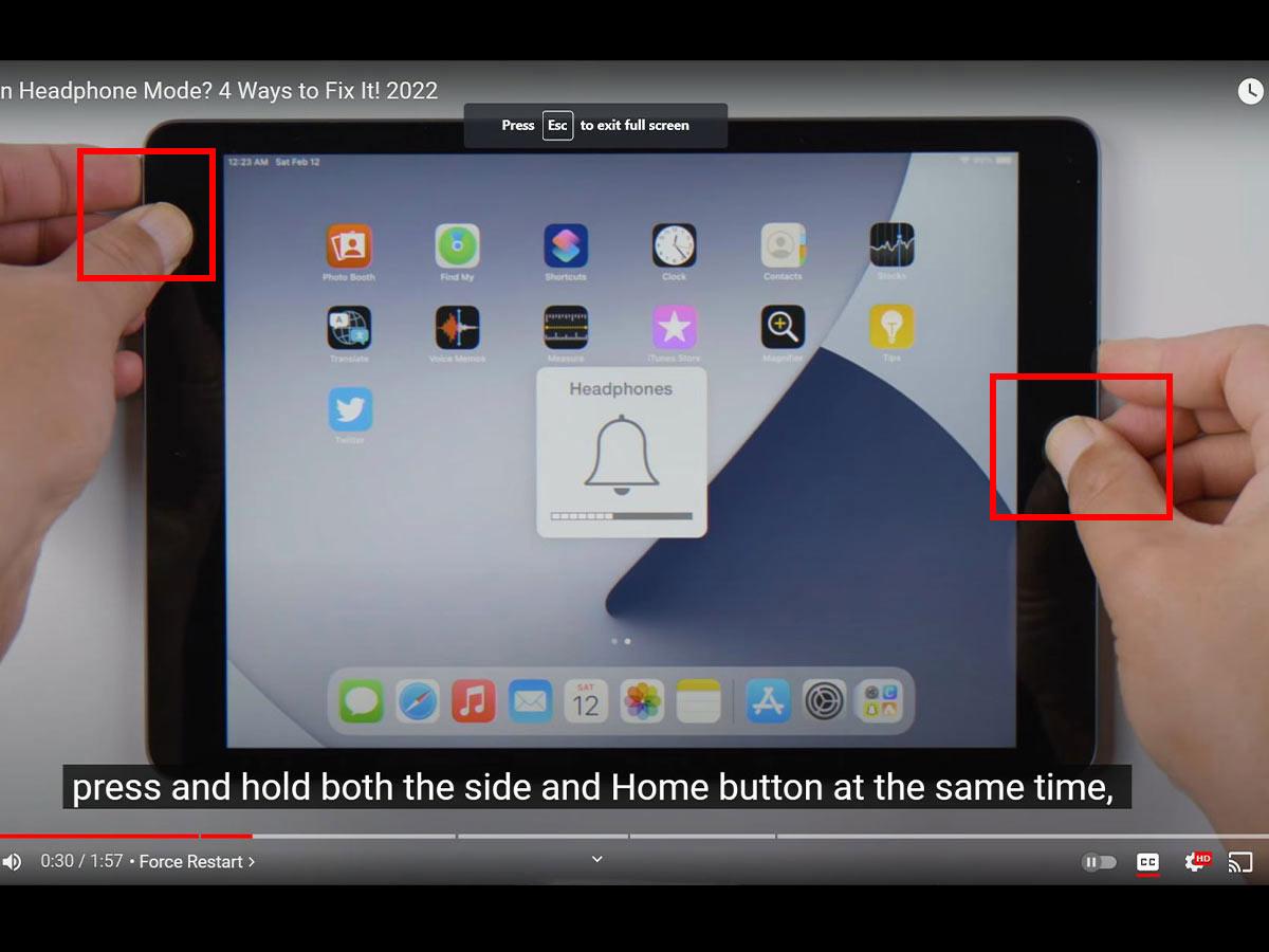 Press the home button and volume up/down. (From YouTube/TenorShareOfficial)