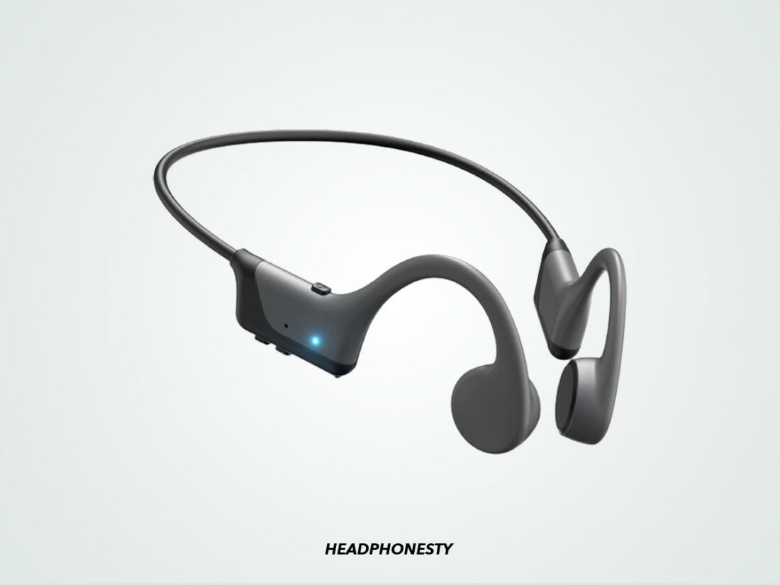 Close look at the Kimwood Bone Conduction Headphones (From: Amazon)