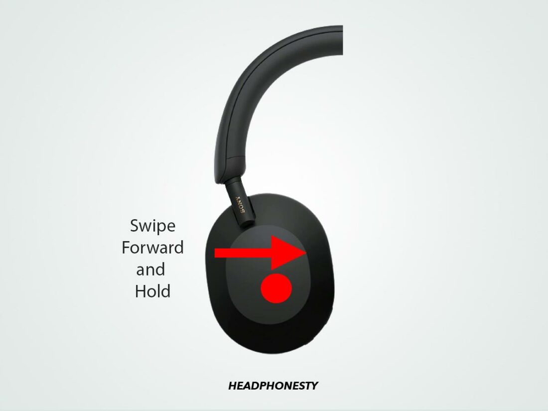Swipe forward and hold