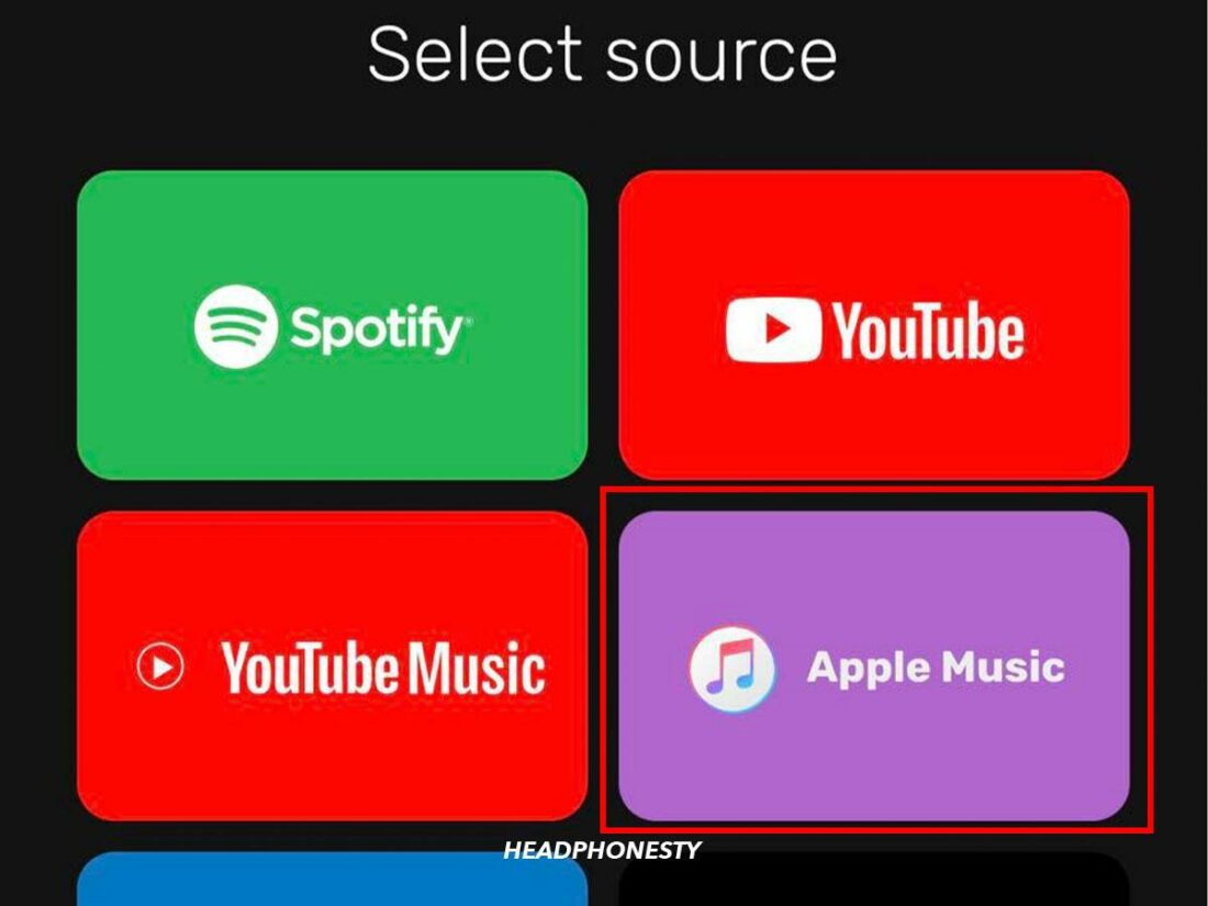 Setting Apple Music as source