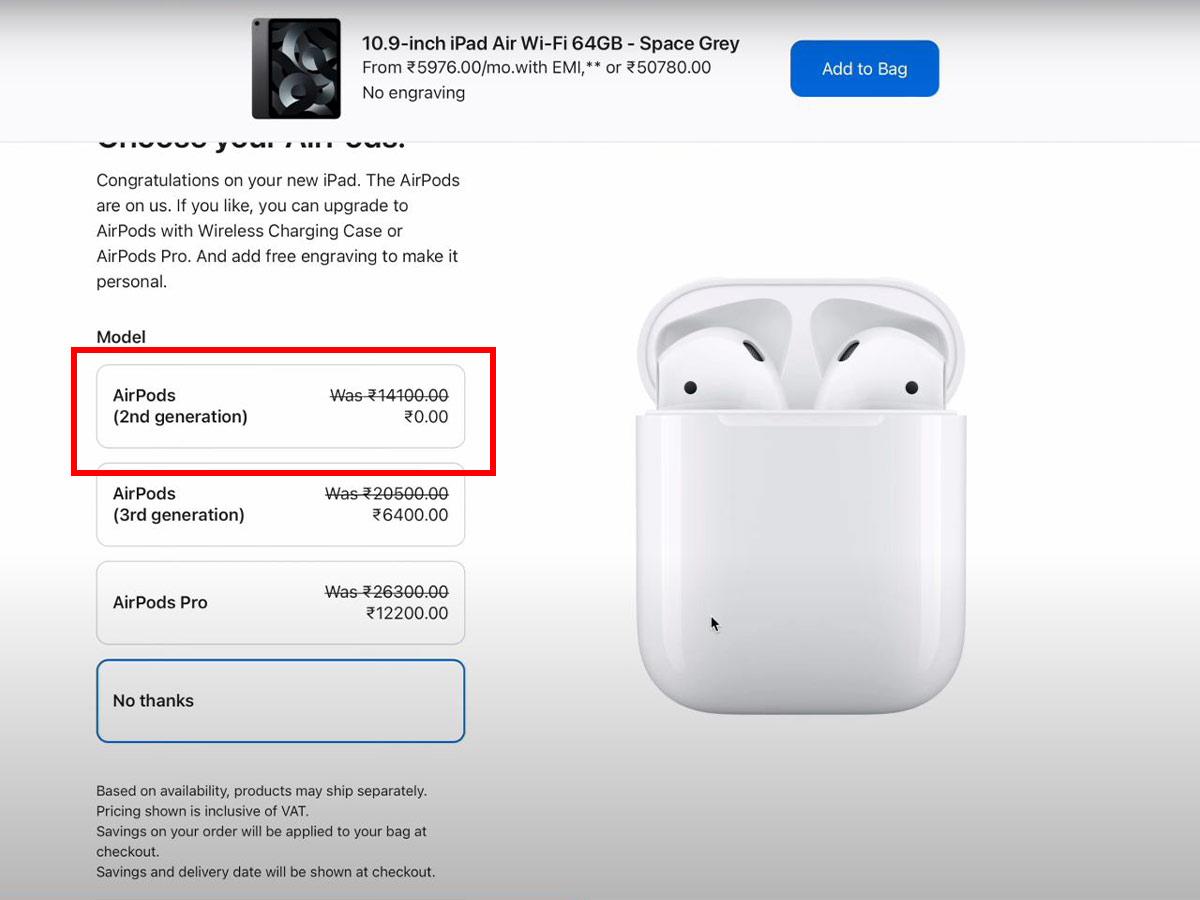 Choosing 2nd generation AirPods (From Youtube/iGeeksBlog)