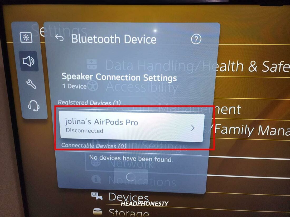 Connecting AirPods to smart TV