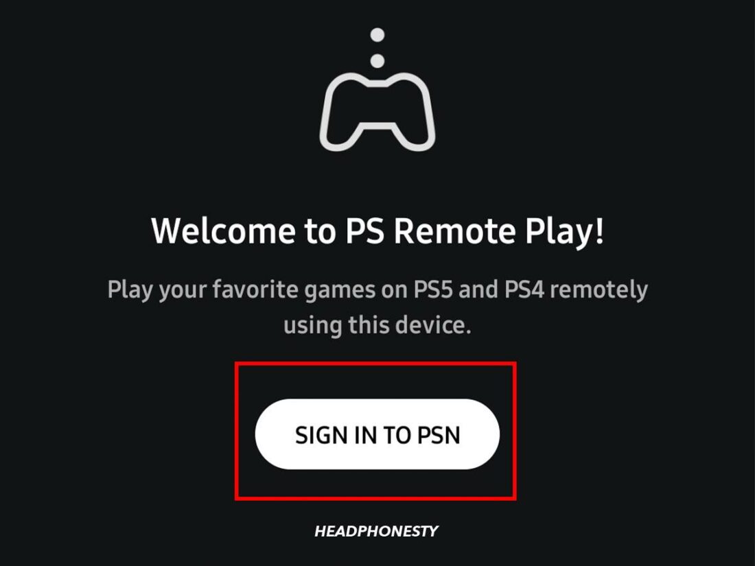 Signing in to PlayStation Network on your device