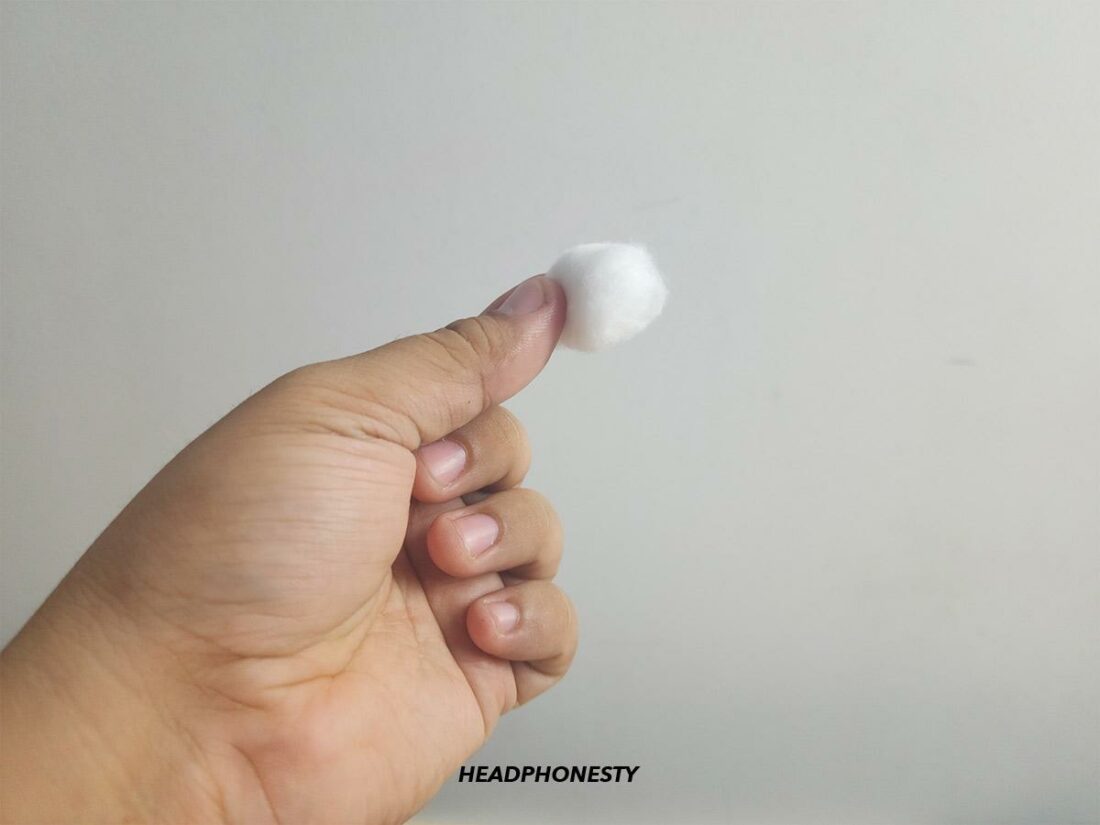 A piece of cotton ball