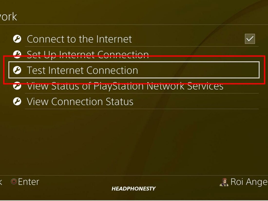 Testing PS4 Internet Connection