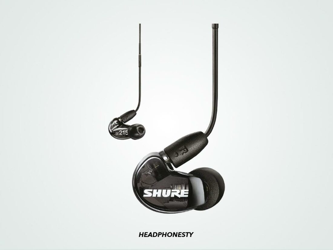 Close look at the Shure SE215 PRO Wired Earbuds (From: Amazon)
