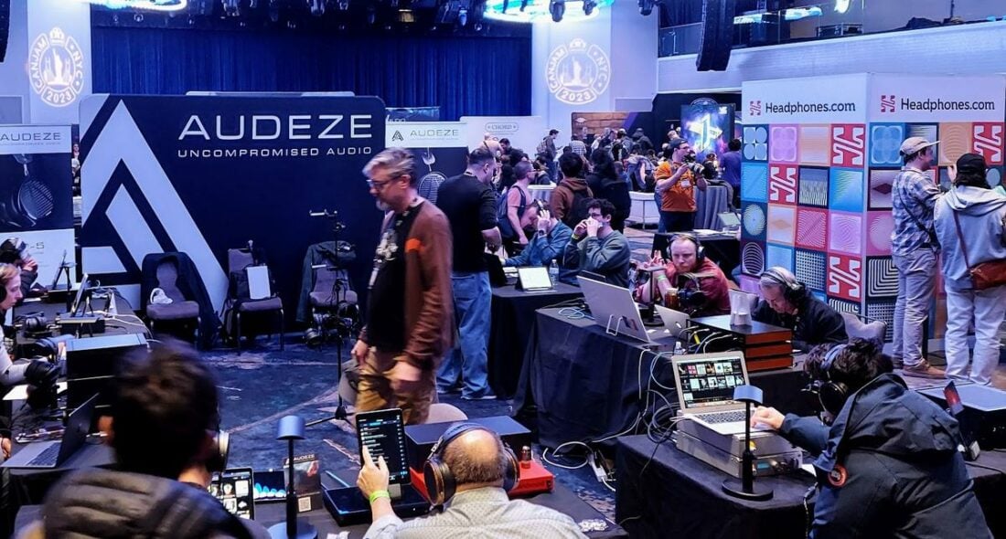 AUDEZE had a large area right at the entrance - it was jam packed the entire show.